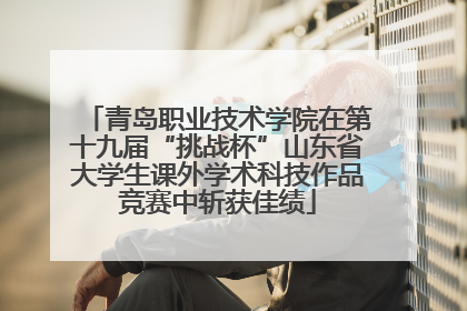 青岛职业技术学院在第十九届“挑战杯”山东省大学生课外学术科技作品竞赛中斩获佳绩