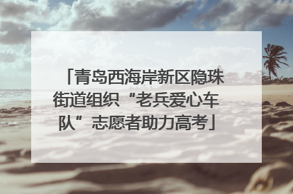 青岛西海岸新区隐珠街道组织“老兵爱心车队”志愿者助力高考