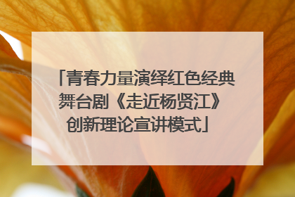 青春力量演绎红色经典 舞台剧《走近杨贤江》创新理论宣讲模式