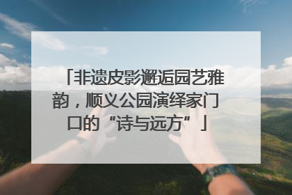 非遗皮影邂逅园艺雅韵，顺义公园演绎家门口的“诗与远方”