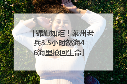 锦旗如炬！莱州老兵3.5小时怒海46海里抢回生命