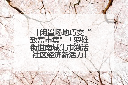闲置场地巧变“致富市集”！罗雄街道南城集市激活社区经济新活力