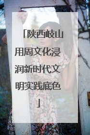 陕西岐山用周文化浸润新时代文明实践底色