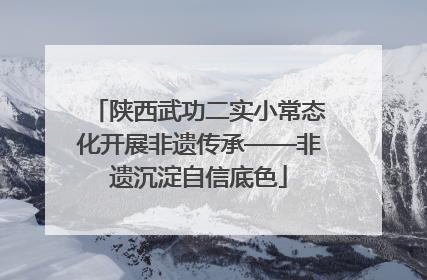 陕西武功二实小常态化开展非遗传承——非遗沉淀自信底色