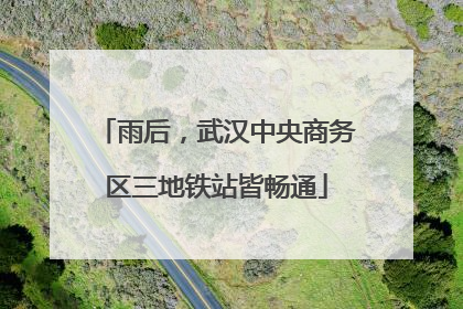 雨后，武汉中央商务区三地铁站皆畅通