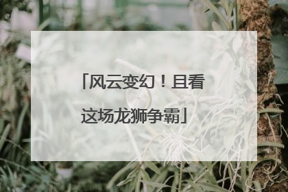风云变幻！且看这场龙狮争霸