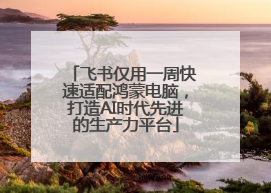 飞书仅用一周快速适配鸿蒙电脑，打造AI时代先进的生产力平台