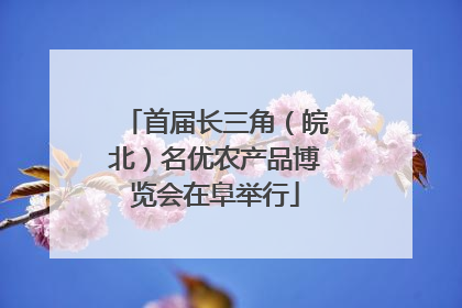 首届长三角（皖北）名优农产品博览会在阜举行