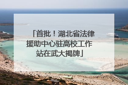 首批！湖北省法律援助中心驻高校工作站在武大揭牌