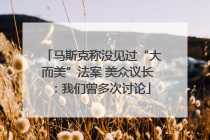 马斯克称没见过“大而美”法案 美众议长：我们曾多次讨论