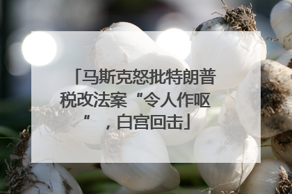 马斯克怒批特朗普税改法案“令人作呕”，白宫回击