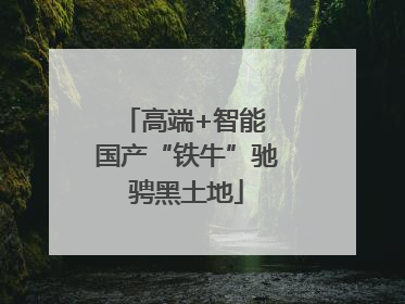 高端+智能 国产“铁牛”驰骋黑土地
