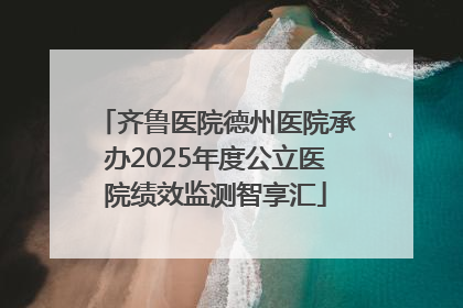 齐鲁医院德州医院承办2025年度公立医院绩效监测智享汇