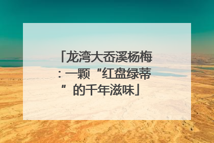 龙湾大岙溪杨梅：一颗“红盘绿蒂”的千年滋味