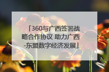 360与广西签署战略合作协议 助力广西-东盟数字经济发展