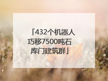 432个机器人巧移7500吨石库门建筑群