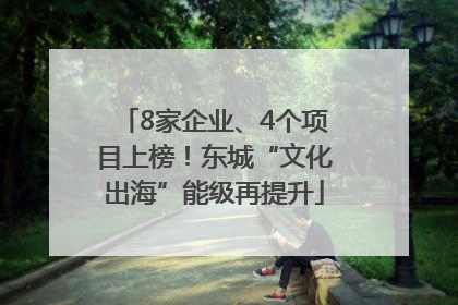 8家企业、4个项目上榜！东城“文化出海”能级再提升