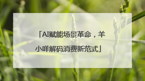 AI赋能场景革命，羊小咩解码消费新范式